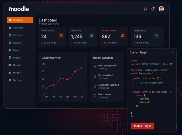 Moodle LMS Development Hero